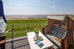 Balkon m. Strandkorb